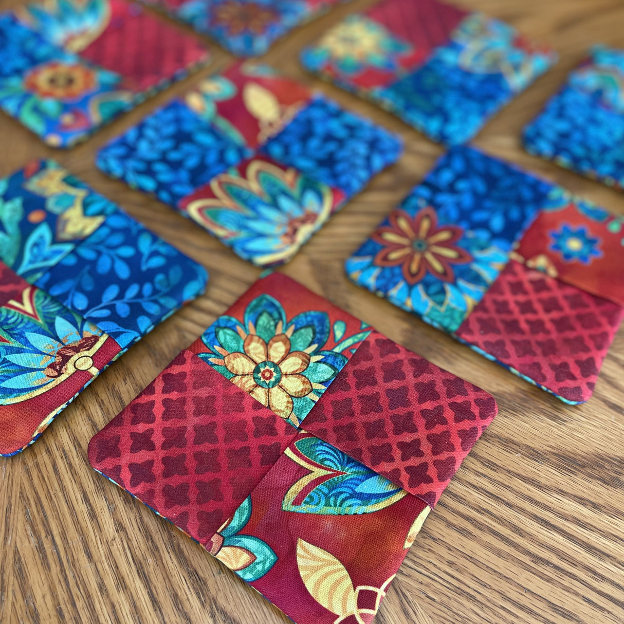 Boho Blooms Flip-Out Quilted 8 Coaster Kit - Curated by Polonia Designs - Polonia Designs