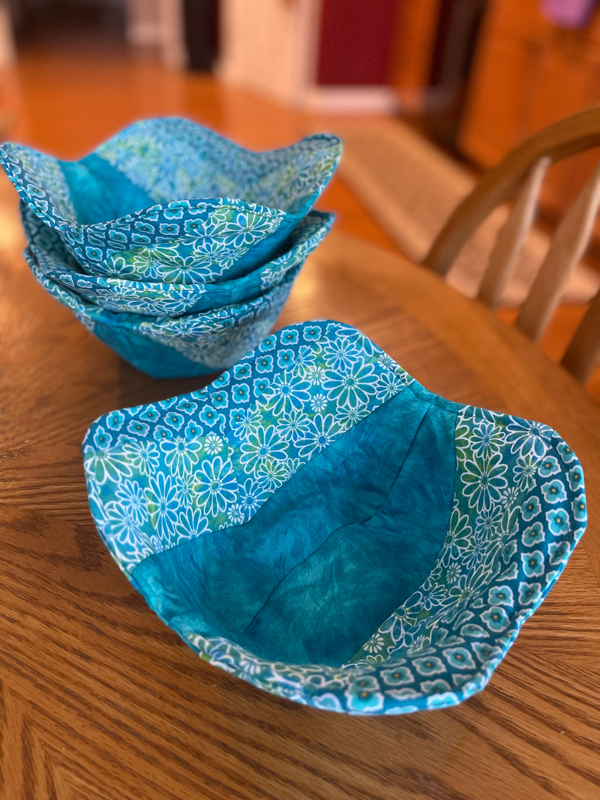 Quilt-As-You-Go Daisy Delight Bowl Cozy Pre-cut Kit - Set of 4 - Curated by Polonia Designs - Polonia Designs