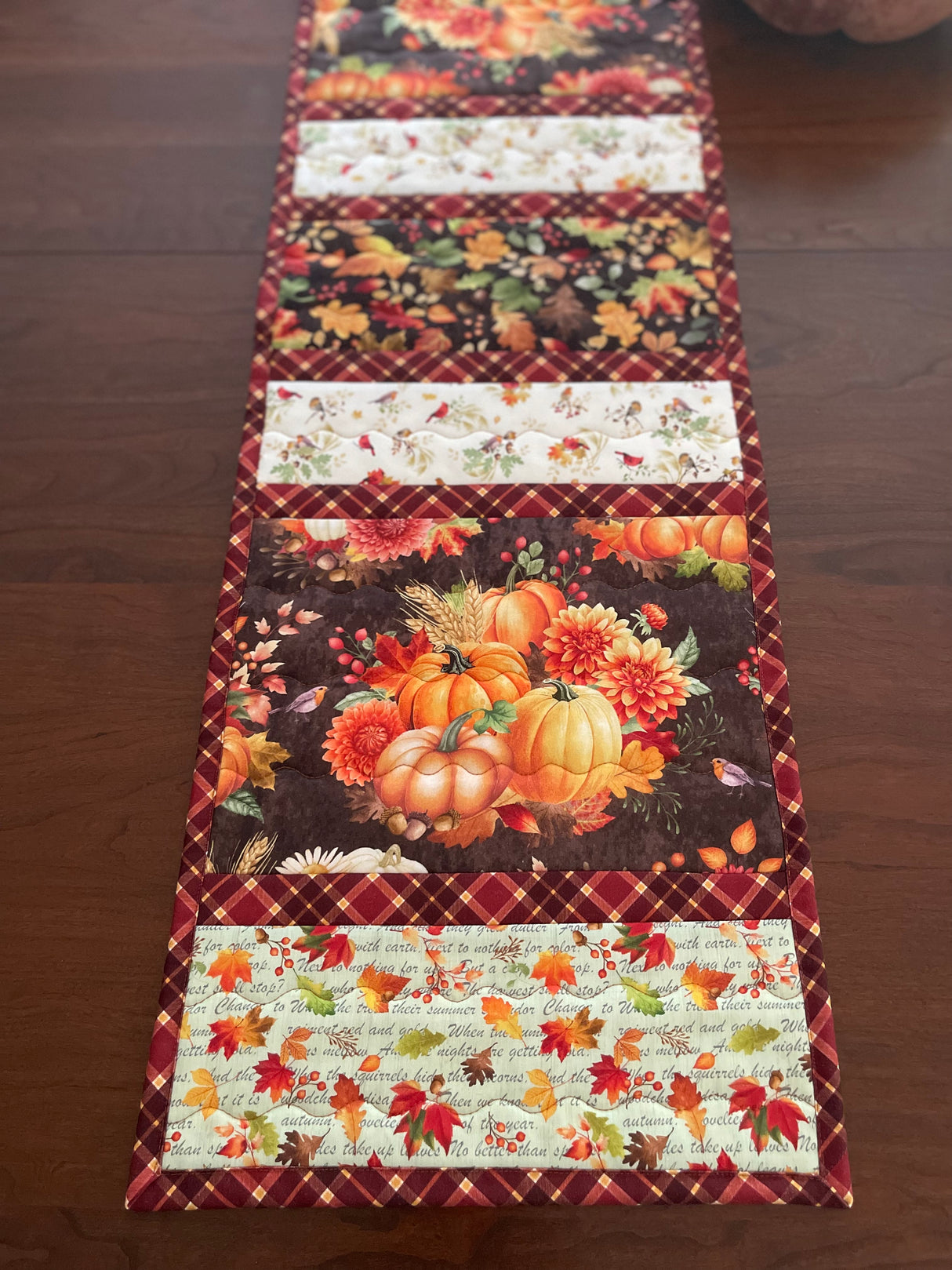 Gather with a Grateful Heart 12"x42" Quilt-As-You-Go Table Runner Kit - Curated by Polonia Designs - Polonia Designs