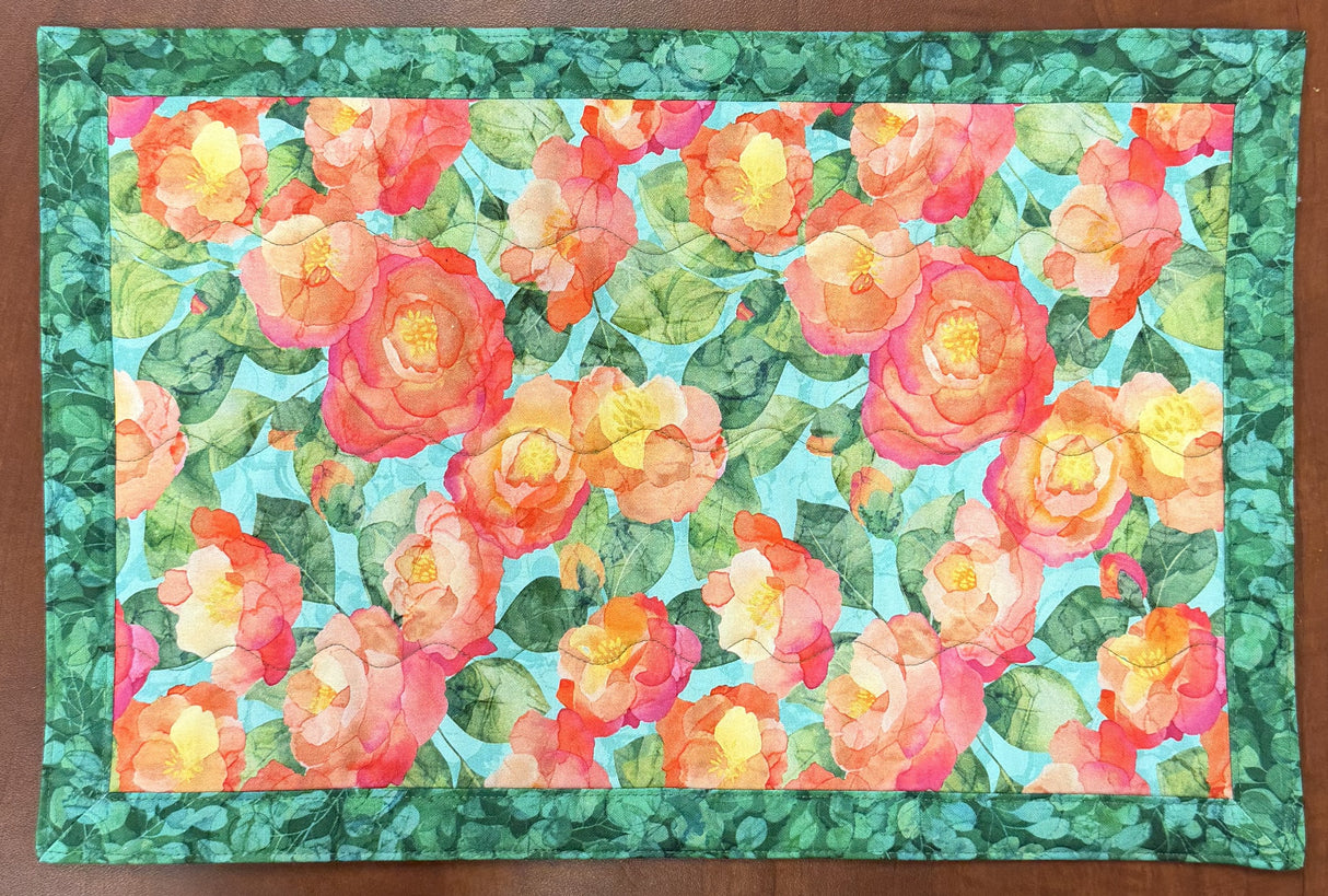 No-Iron Self-Binding Quilted Placemat Pattern Instant PDF Download - Polonia Designs - Polonia Designs