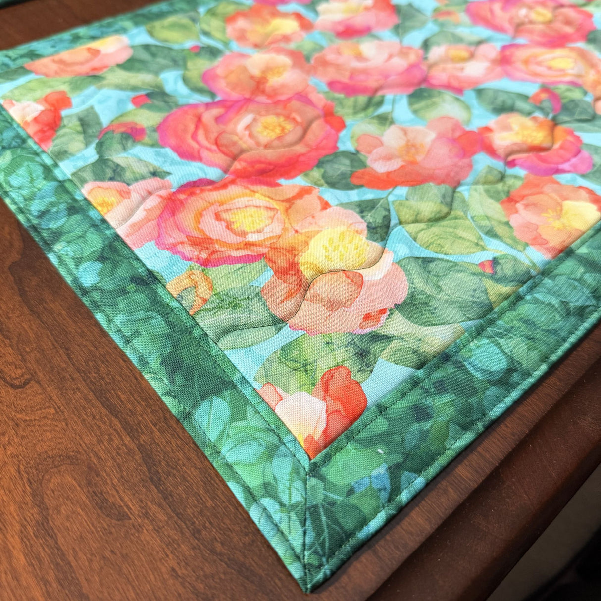 Veranda 12"x18" Self-Binding Quilted Placemats Kit-Green | Set of 4 - Curated by Polonia Designs - Polonia Designs