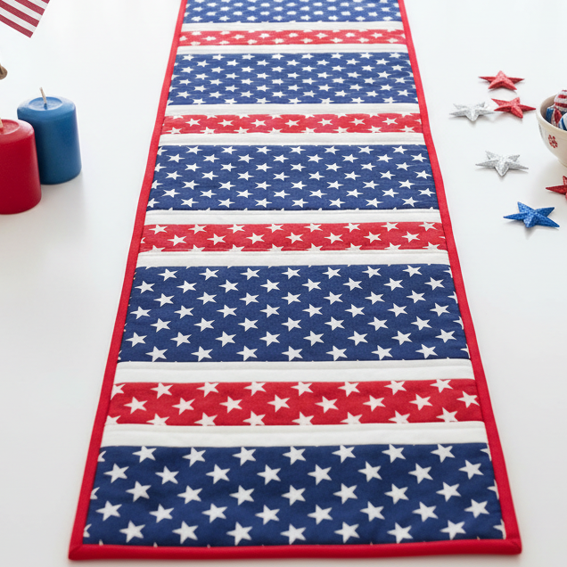 Quilt-As-You-Go Table Runner Kit 12"x43" - Freedom Garden
