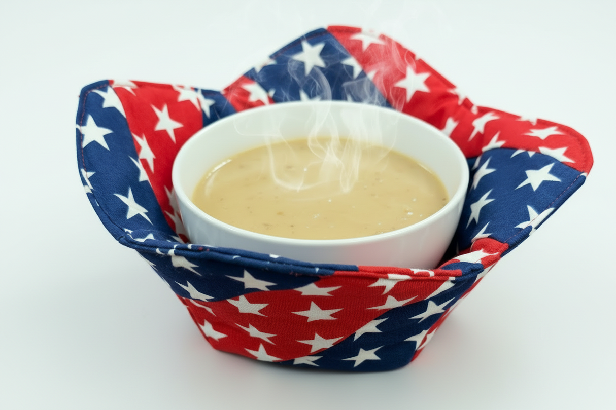 Quilt-As-You-Go Bowl Cozy Pre-Cut Kit - Freedom Garden | Set of 4