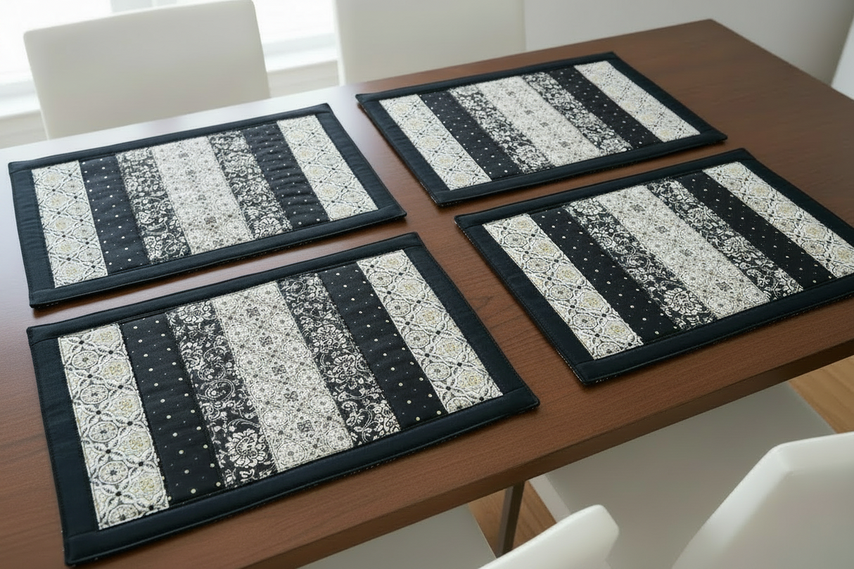 Posh 12"x18" Flip-Out Quilted Placemats Kit | Set of 4