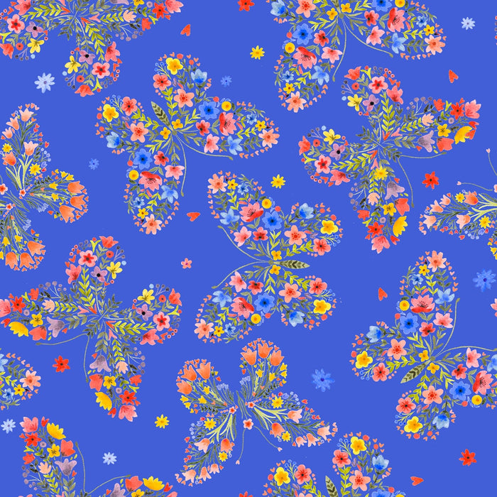 Buzzing Around the Garden - Royal Colorful Butterflies