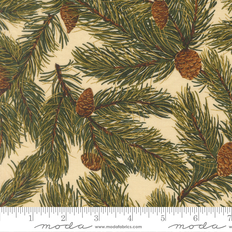 Merry Manor Metallic - Cream 33863-11 | Moda Fabrics