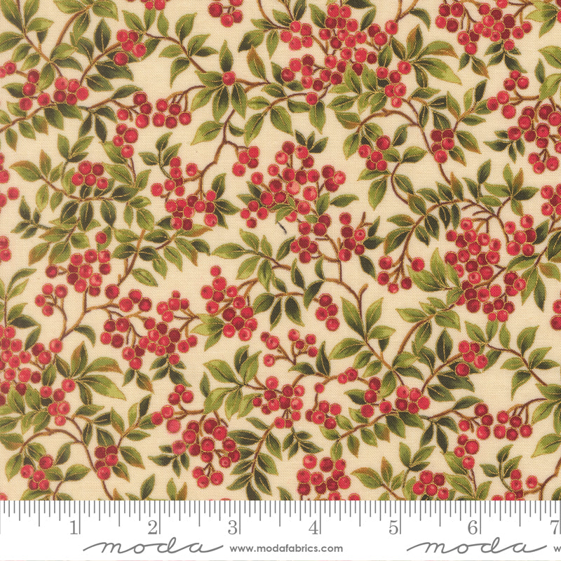Merry Manor Metallic - Cream 33864-11 | Moda Fabrics