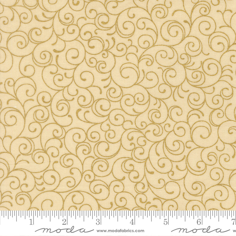 Merry Manor Metallic - Cream 33865-11 | Moda Fabrics