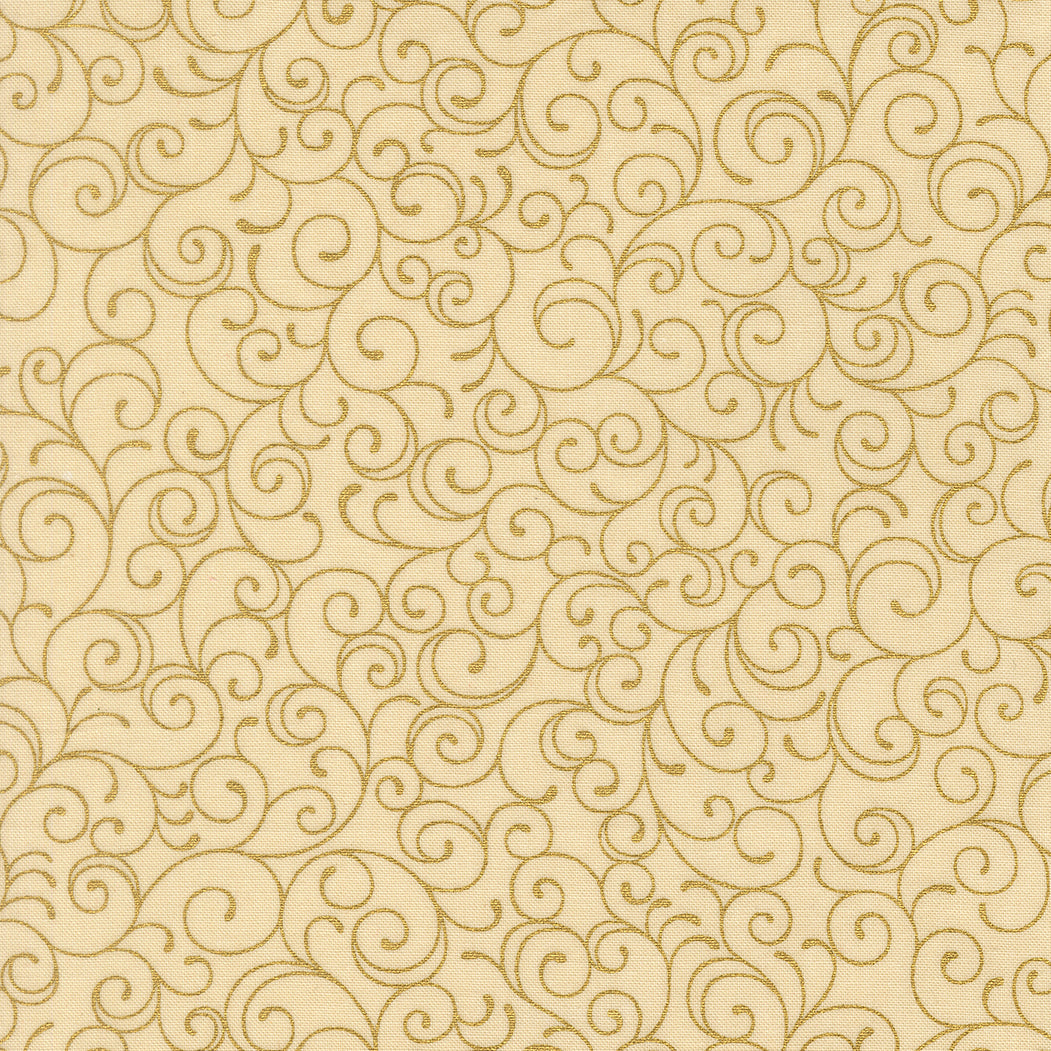 Merry Manor Metallic - Cream 33865-11 | Moda Fabrics