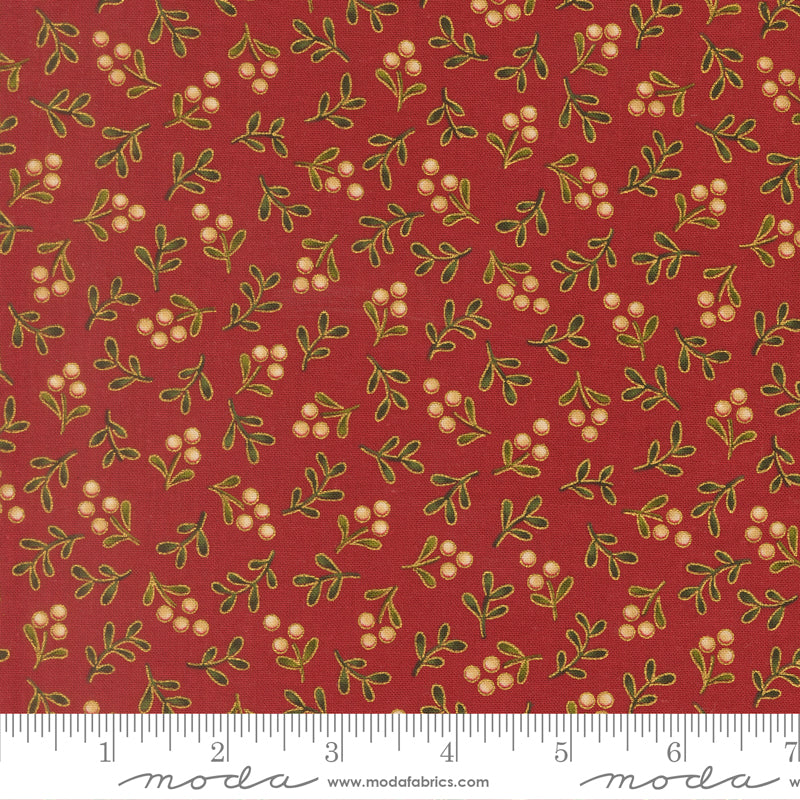 Merry Manor Metallic - Crimson 33866-12 | Moda Fabrics