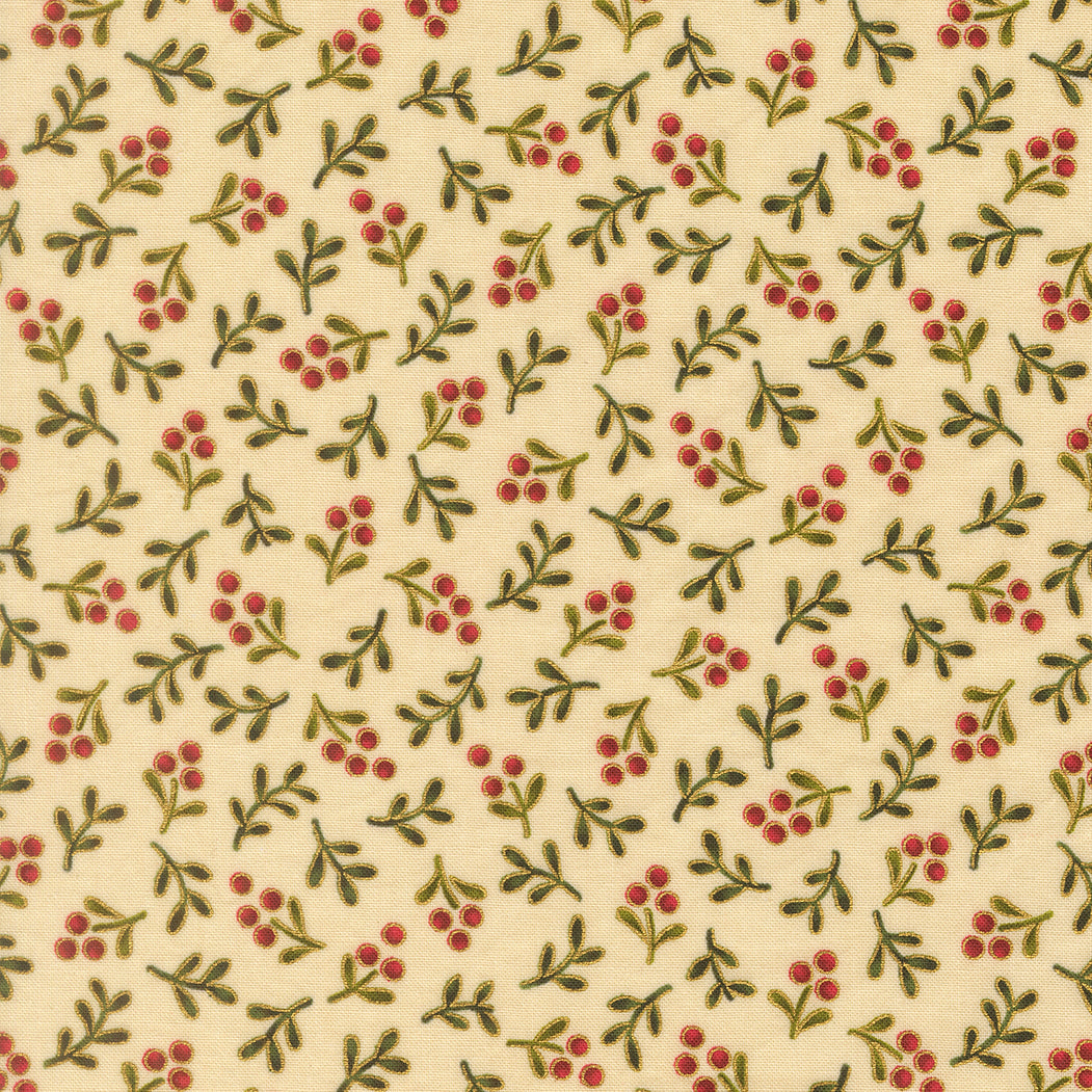Merry Manor Metallic - Cream 33866-11 | Moda Fabrics