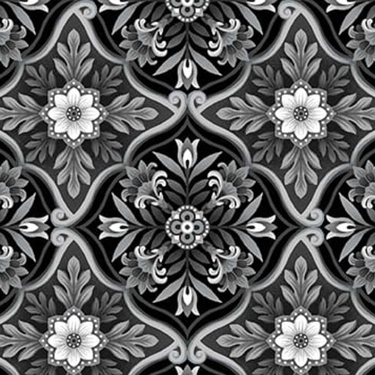 Scarlet's Treasure - Black 3642-99 | Henry Glass Fabrics