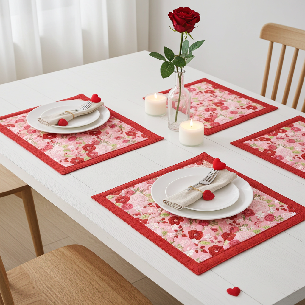 Sew in Love 12"x18" Self-Binding Quilted Placemats Kit | Set of 4