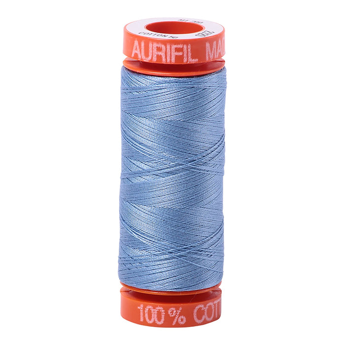 Aurifil Cotton Embroidery Thread 50wt 220yds - Light Delft Blue