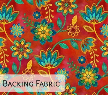 Boho Blooms 12"x42" Quilt-As-You-Go Table Runner Kit