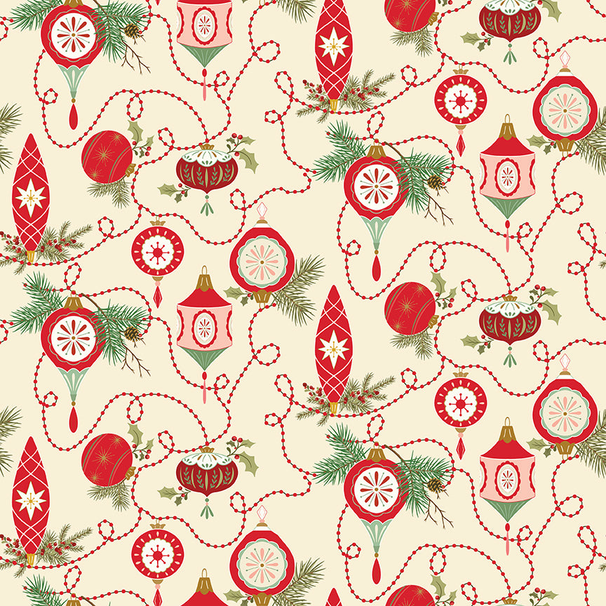 Glisten - Bulbs Eggnog - Riley Blake Designs - Polonia Designs