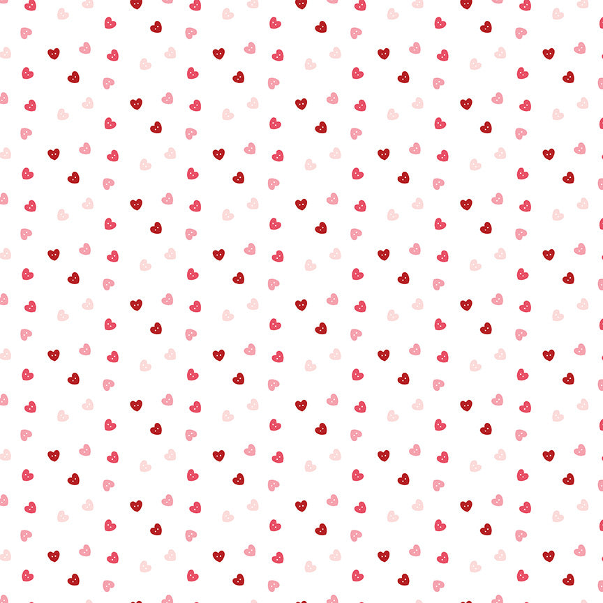 Sew in Love - Hearts White