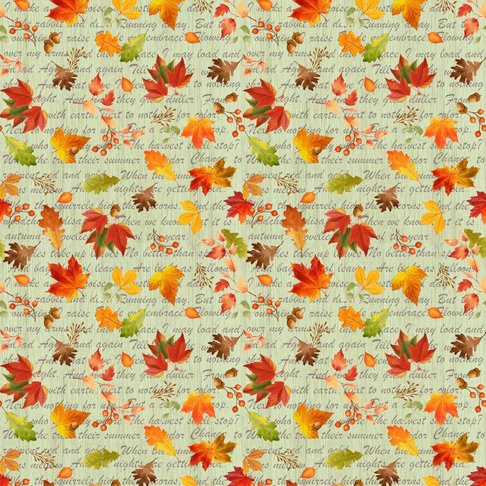 Gather with a Grateful Heart - Leaves on Scripts