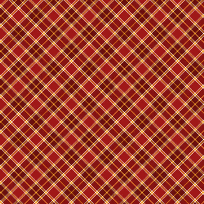 Gather with a Grateful Heart - Cranberry Bias Plaid