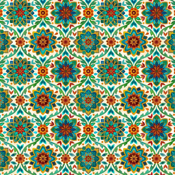 Boho Blooms - Medallion Cream