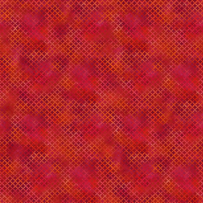 Boho Blooms - Square Red
