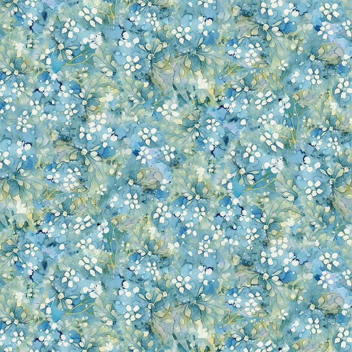 Forest Whisper - Tonal Floral Blue