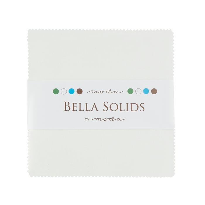 Bella Solids 5" Charm Pack - White | Moda Fabrics