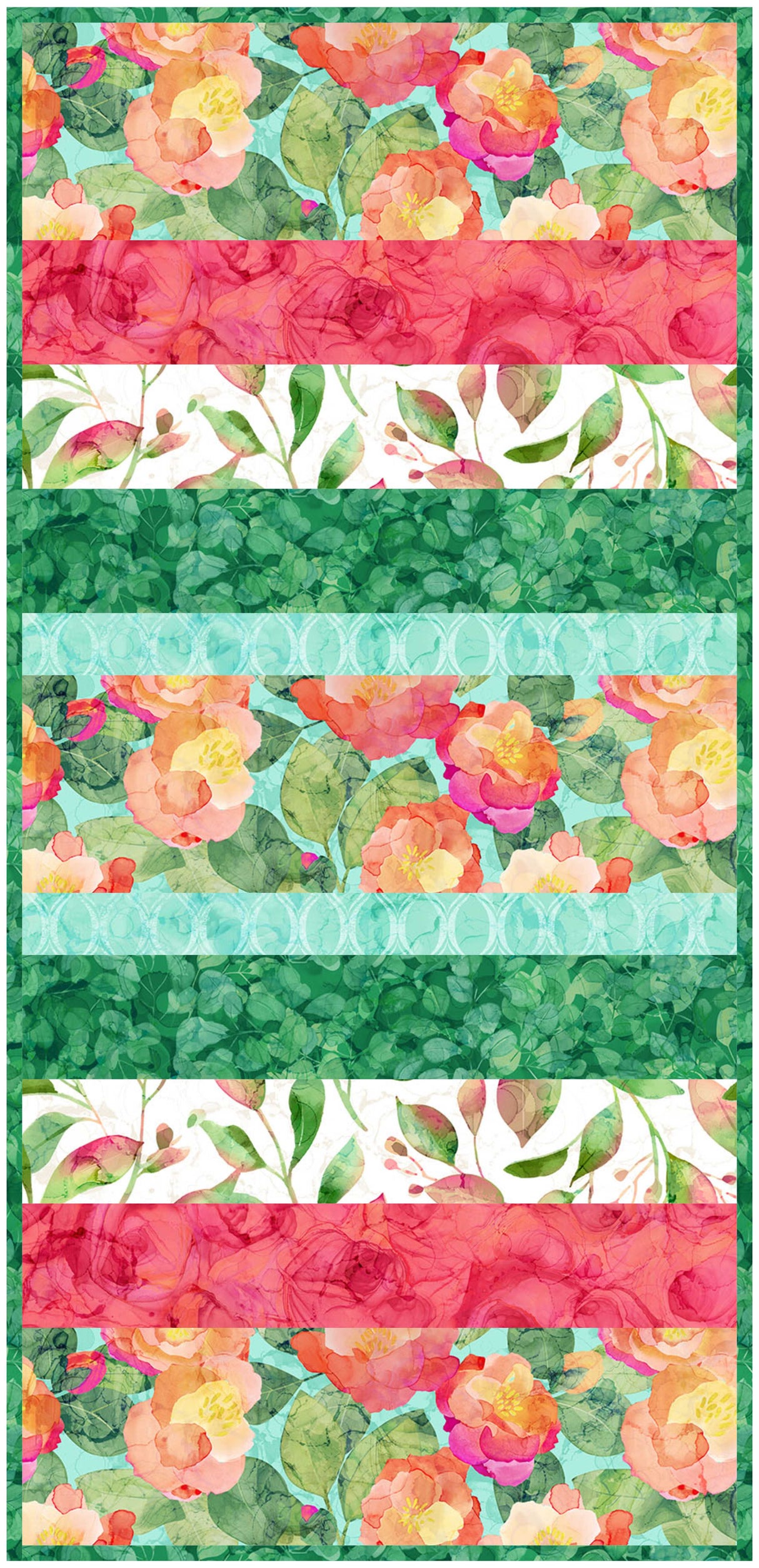 Mini Runner Quilt-As-You-Go Kit 12"x25" - Veranda | Northcott Fabrics