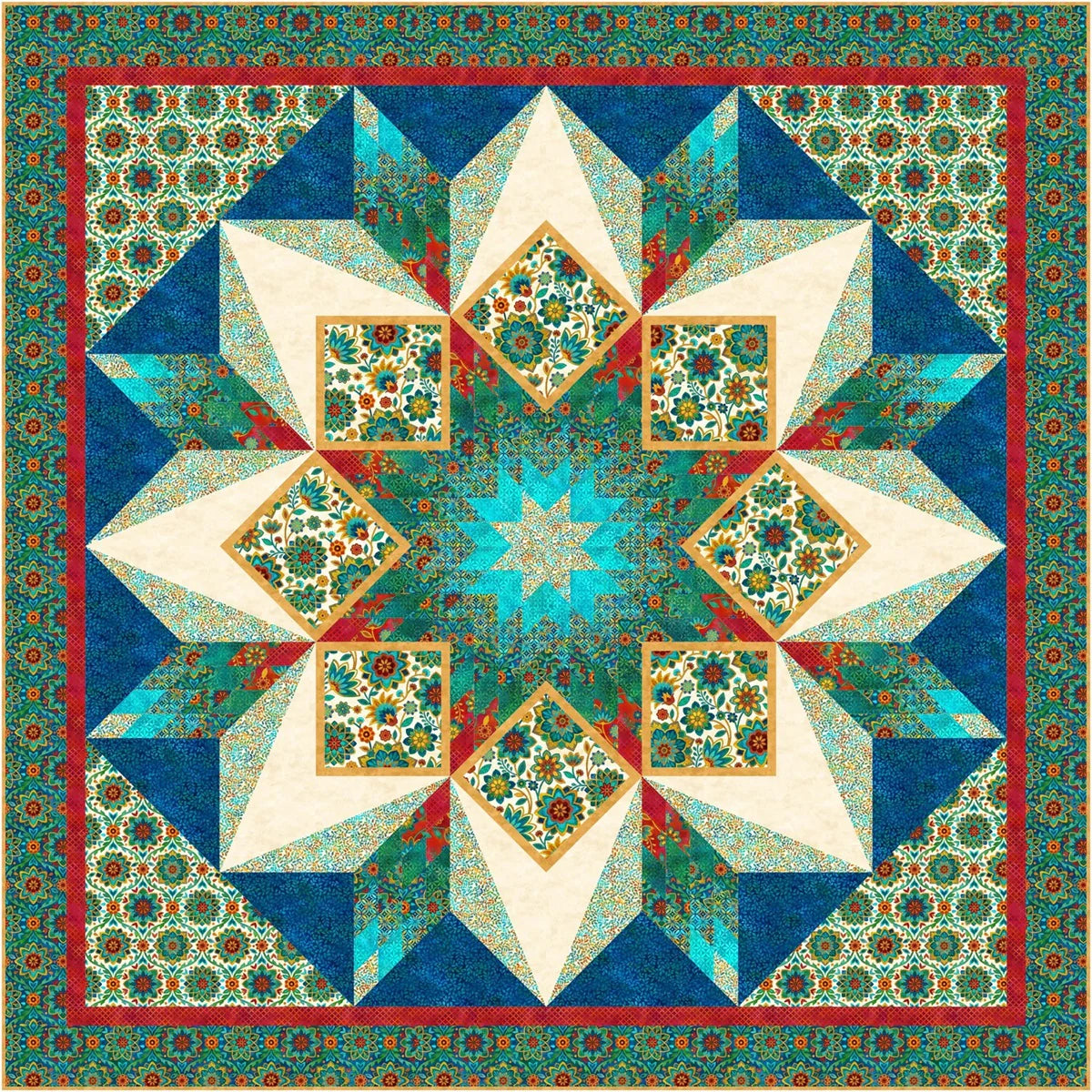 Boho Blooms - Starburst Quilt pattern - Patti's Patchwork - Polonia Designs