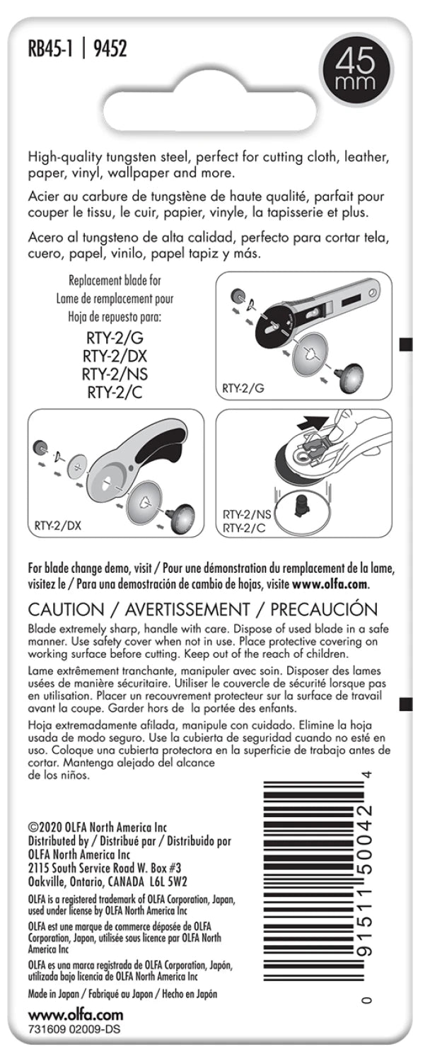 Olfa 45mm Rotary Blade - Olfa - Polonia Designs