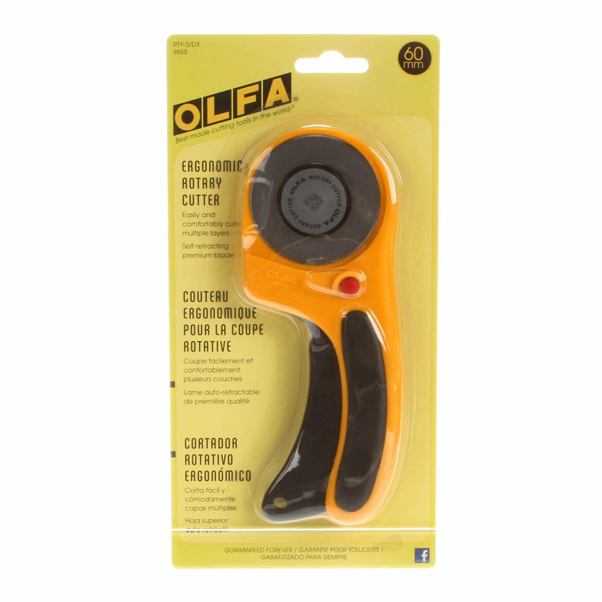 Olfa 60mm Deluxe Ergonomic Rotary Cutter - Olfa - Polonia Designs