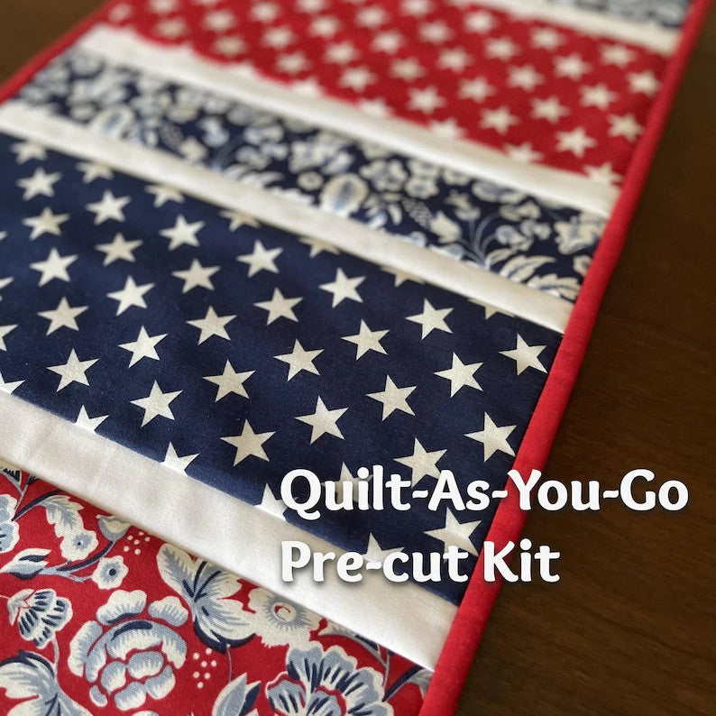 Freedom Garden 12"x42" Quilt-As-You-Go Table Runner Kit - Curated by Polonia Designs - Polonia Designs