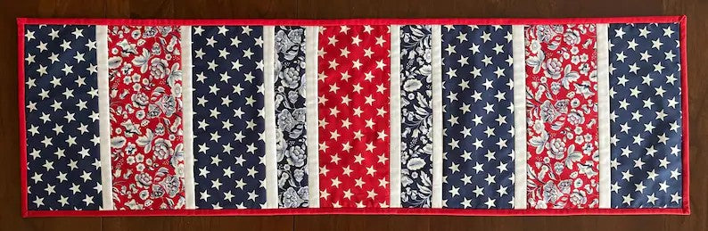 Freedom Garden 12"x42" Quilt-As-You-Go Table Runner Kit