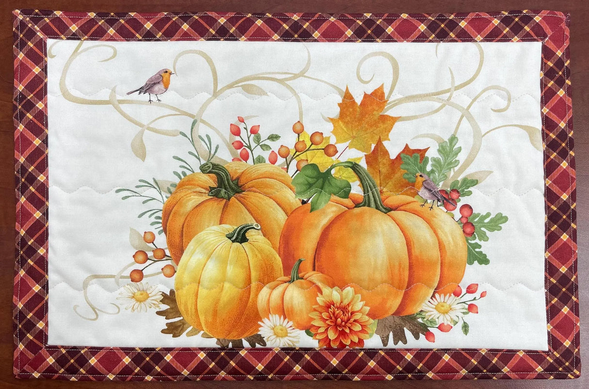 Quilted Panel Self-Binding Placemat Pattern Instant Download - Polonia Designs - Polonia Designs