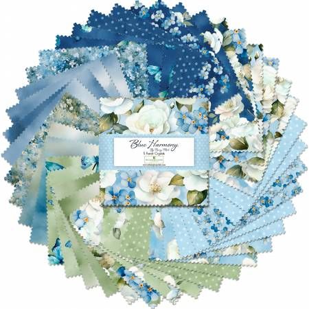 Blue Harmony - 5in Squares, 42pcs - Wilmington Prints - Polonia Designs