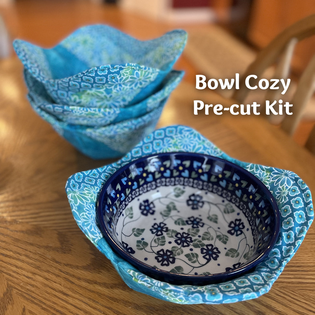 Quilt-As-You-Go Daisy Delight Bowl Cozy Pre-cut Kit - Set of 4 - Curated by Polonia Designs - Polonia Designs