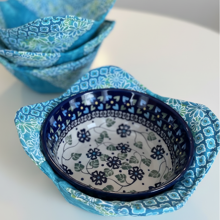 Quilt-As-You-Go Daisy Delight Bowl Cozy Pre-cut Kit - Set of 4