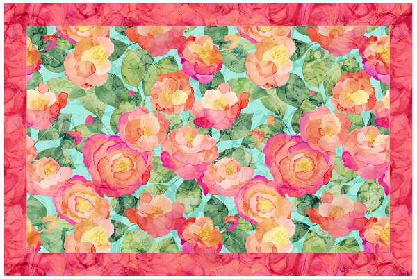 Veranda 12"x18" Self-Binding Quilted Placemats Kit-Pink | Set of 4 - Curated by Polonia Designs - Polonia Designs