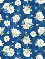 Blue Harmony - Dark Blue Floral 33901-417 | Wilmington Prints