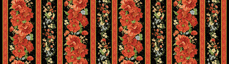Imperial Bloom - Asian Floral Stripe CM4372 | Timeless Treasures
