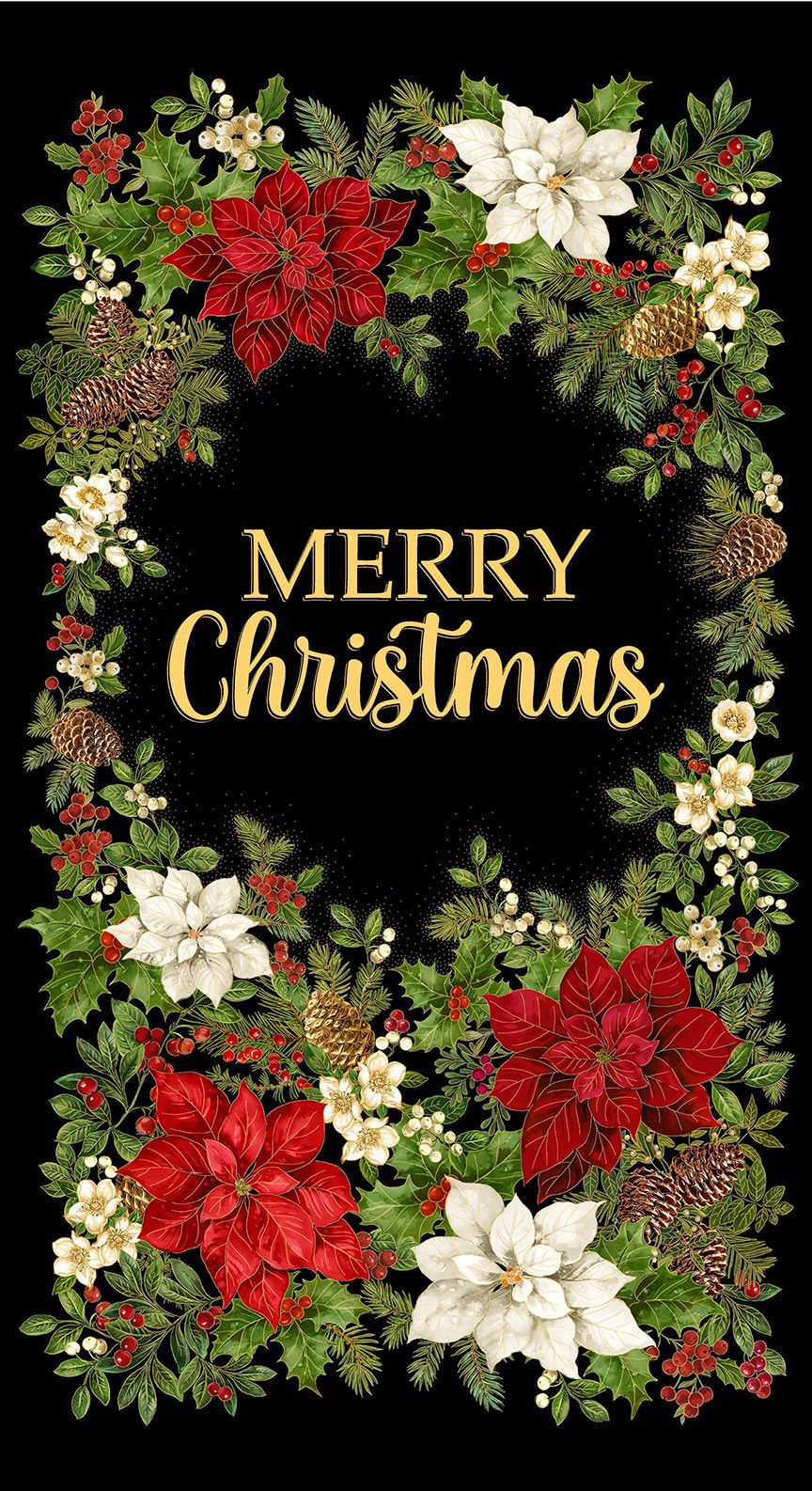 Merry Christmas Metallic - Panel CM4141 | Timeless Treasures