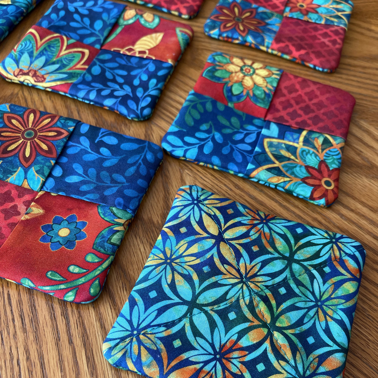 Boho Blooms Flip-Out Quilted 8 Coaster Kit - Curated by Polonia Designs - Polonia Designs