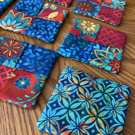 Boho Blooms Flip-Out Quilted 8 Coaster Kit - Curated by Polonia Designs - Polonia Designs