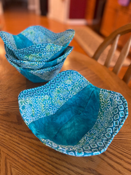 Quilt-As-You-Go Daisy Delight Bowl Cozy Pre-cut Kit - Set of 4 - Curated by Polonia Designs - Polonia Designs