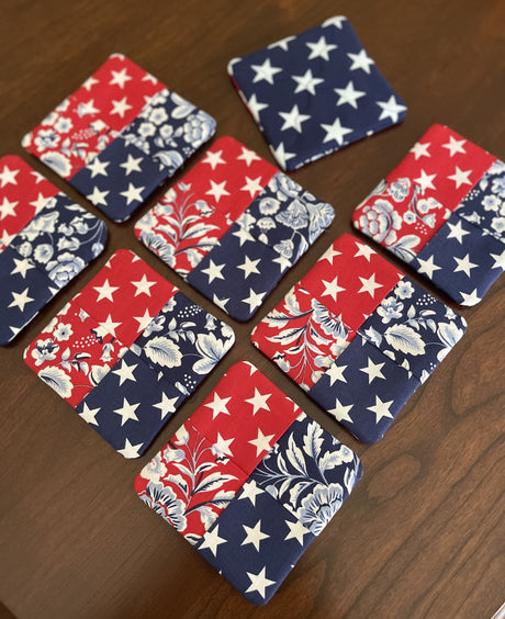 Freedom Garden Flip-Out Quilted 8 Coaster Kit - Curated by Polonia Designs - Polonia Designs