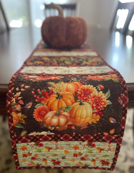 Gather with a Grateful Heart 12"x42" Quilt-As-You-Go Table Runner Kit - Curated by Polonia Designs - Polonia Designs