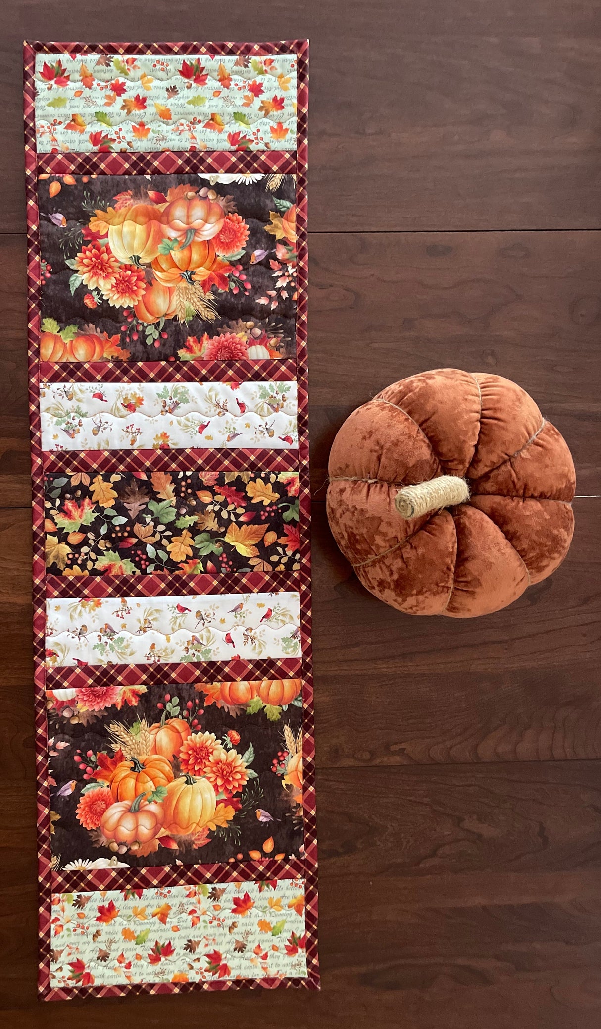 Gather with a Grateful Heart 12"x42" Quilt-As-You-Go Table Runner Kit - Curated by Polonia Designs - Polonia Designs