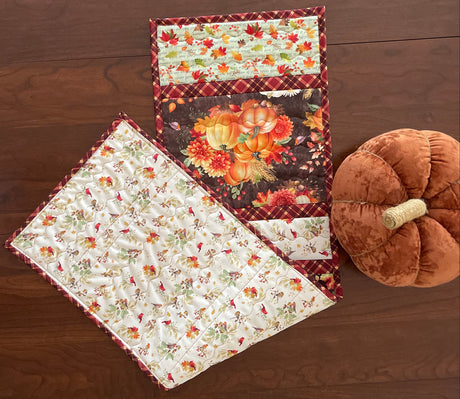 Gather with a Grateful Heart 12"x42" Quilt-As-You-Go Table Runner Kit - Curated by Polonia Designs - Polonia Designs