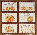 Quilted Self-Binding Placemats Kit | Gather with a Grateful Heart Collection - Set of 6 - Curated by Polonia Designs - Polonia Designs