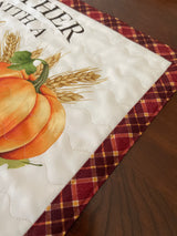 Quilted Self-Binding Placemats Kit | Gather with a Grateful Heart Collection - Set of 6 - Curated by Polonia Designs - Polonia Designs